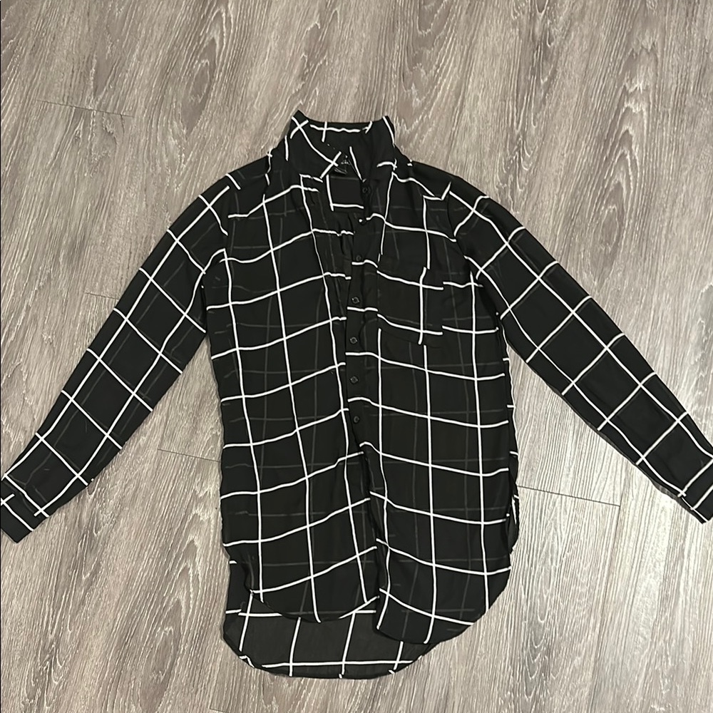 Black Checkered Men's Shirt